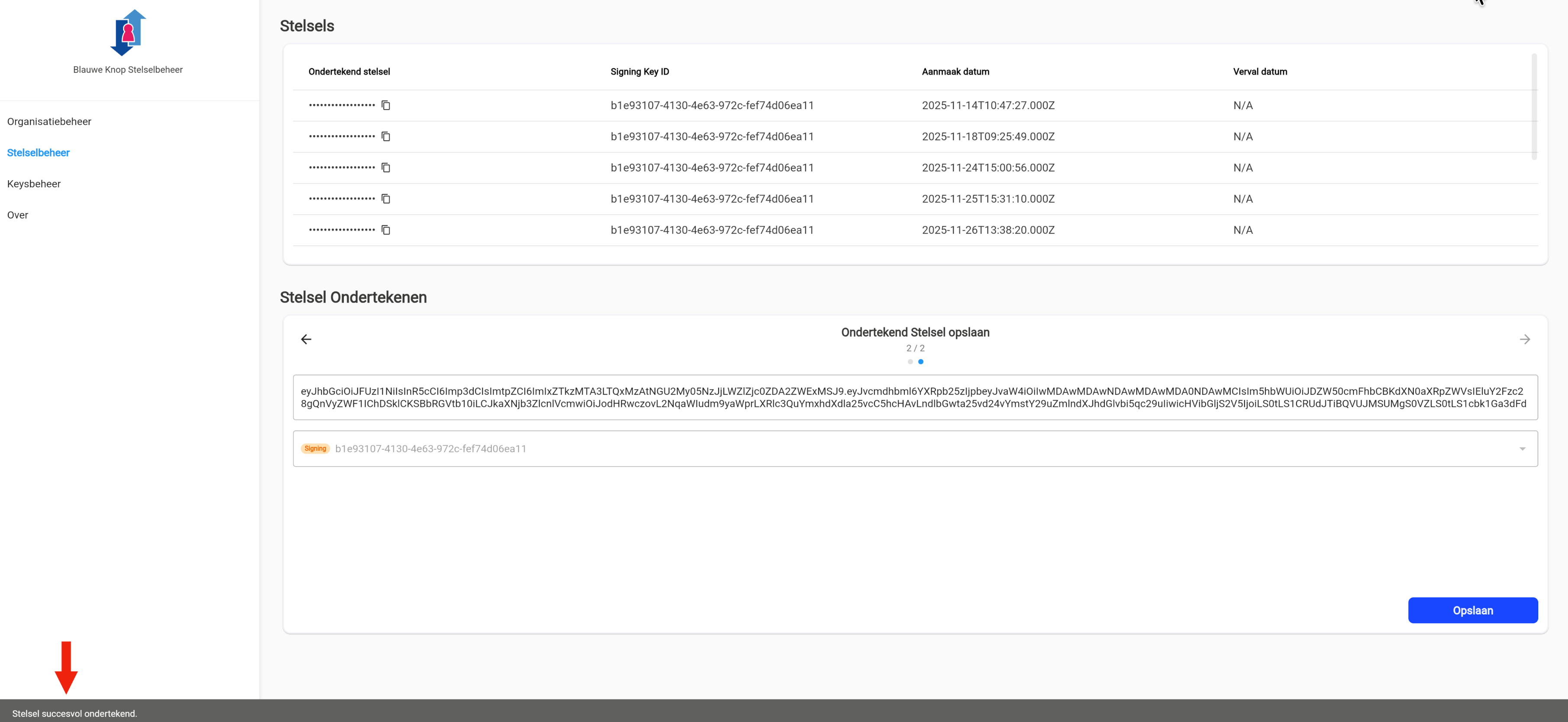 Bevestiging van ondertekening