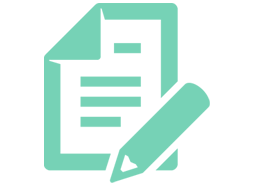 Icoon document met pen